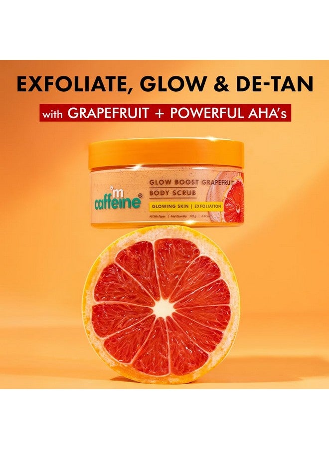 MCaffeine مقشر الجسم من mCaffeine بنكهة الجريب فروت | إزالة تان | AHA - حمض اللاكتيك والجليكوليك، النياسيناميد | غني بفيتامين C من الجريب فروت لبشرة متألقة وناعمة وسلسة | إزالة الجلد الجاف والميت | رائحة فواكه الجريب فروت - 175 جرام - Image 2