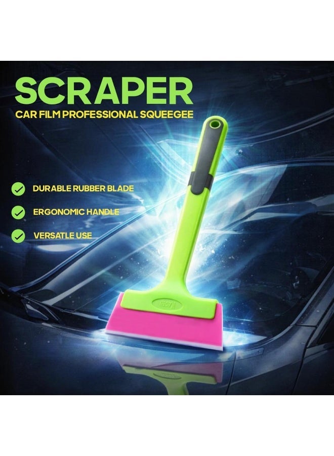 اي جي سي مكشطة احترافية لأفلام السيارات بشفرة مطاطية - أداة تنظيف زجاج بمقبض مانع للانزلاق لزجاج السيارة الأمامي، وتركيب تظليل النوافذ، وزجاج الدش، وتنظيف المرايا - Image 2