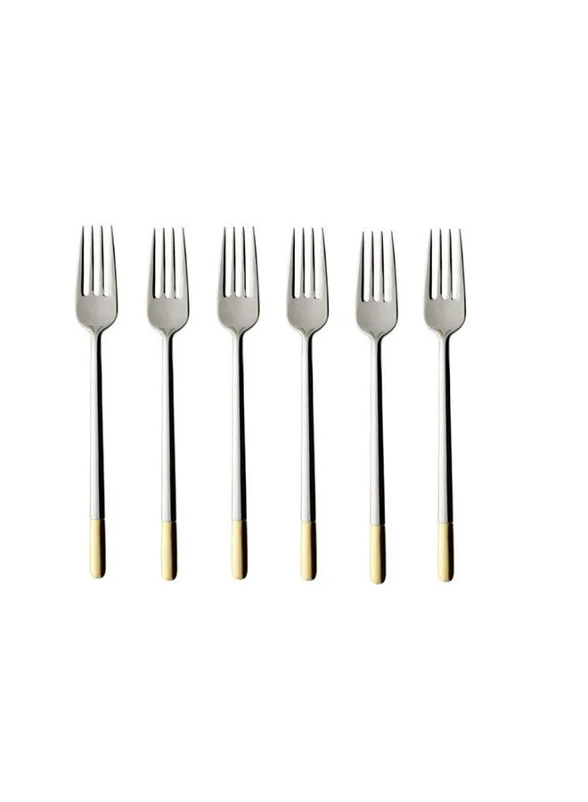Villeroy & Boch 6-Pieces Ella Partgold Plated Dessert Forks