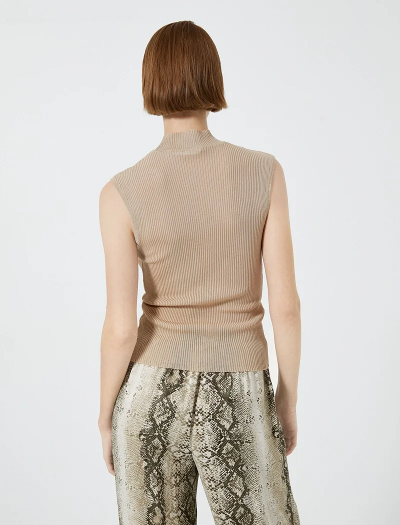 KOTON Knitwear Blouse Half Turtleneck Ribbed