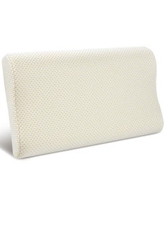 Findigit Memory Foam Pillow (23.6"x13.8"), Cervical Neck Support Pillow for Sleeping, Contour Ergonomic Orthopedic Pillow for Back, Side Sleeper (Golden)