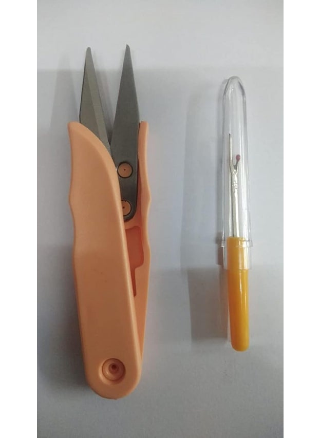 CRAFTSFY Embroidery Sewing Tool Snips Thrum Thread Cutter Mini Scissors Tool Snips Thread Cutter Mini Scissors Sewing Snips Thread Cutter Stitch Unpicker DIY Craft Tool Cloth Cutting Tailoring 2pc
