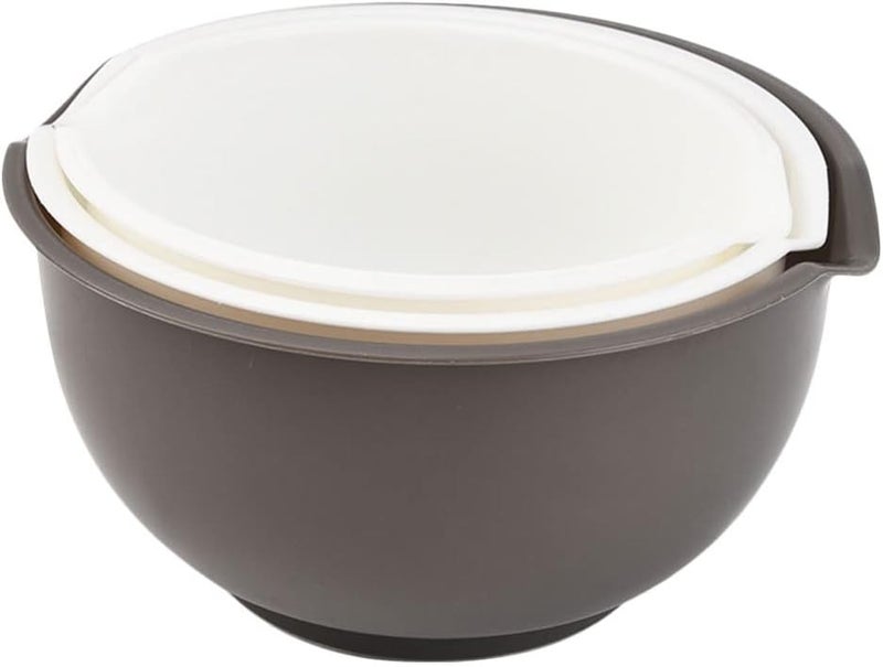 woobles Jewelry Tray Plastic Mixing Mixing Bowls Set 3pcs Nesting Bowls Prep Bowls with Pour Spouts Food Storage for Leftovers Fruit Salads Snacks Microwave and Freezer Safe Plastic Containers - Image 1