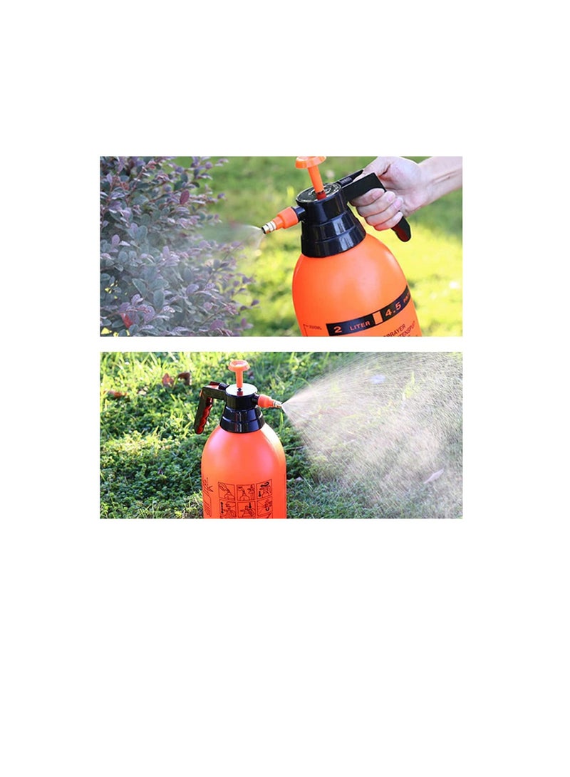 Generic Garden Pump Pressure Sprayer | Lawn Sprinkler | Water Mister | Spray Bottle for Flowers, Herbicides, Pesticides, Fertilizers -Bulb Shape (2000ml) –Yellow & Black  - Image 3