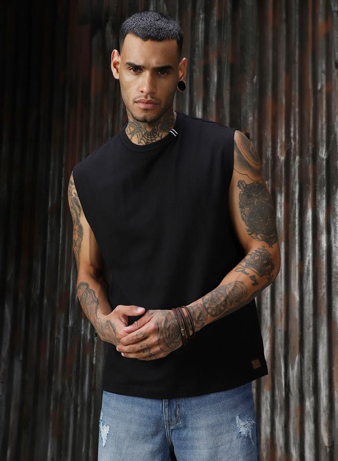 هاي ستار تيشيرت قطن بلا أكمام وقصة مريحة - Image 1