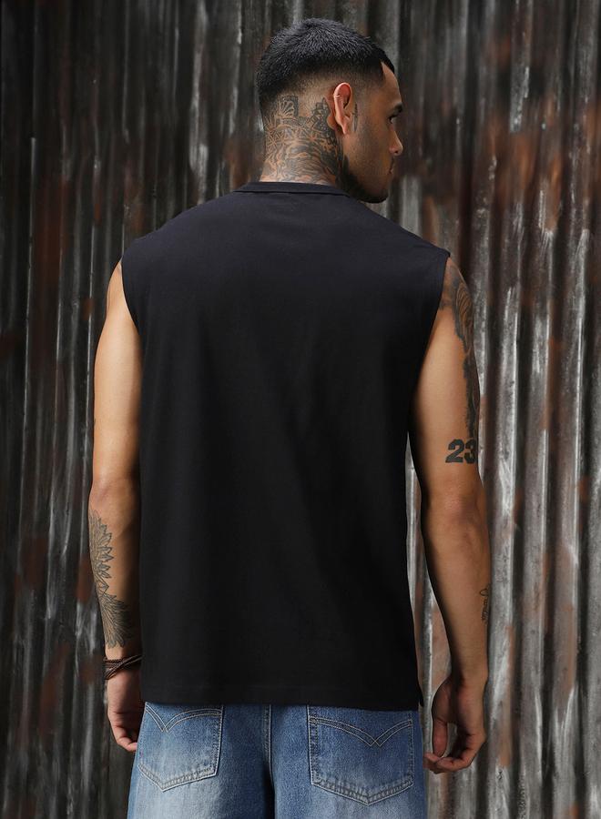 هاي ستار تيشيرت قطن بلا أكمام وقصة مريحة - Image 3