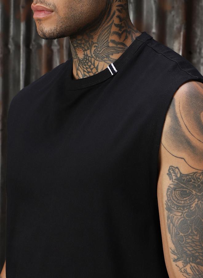 هاي ستار تيشيرت قطن بلا أكمام وقصة مريحة - Image 2