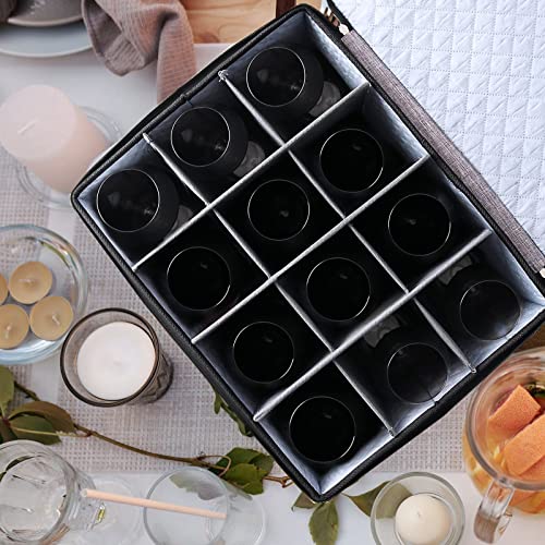 ouruer China Storage Containers hard shell-Quilted Wine Glass Storage Box,Moving Boxes,Storage Containers for Organizing,Stackable Stemware Storage Cases,Moving Supplies,Household Essentials - Image 5