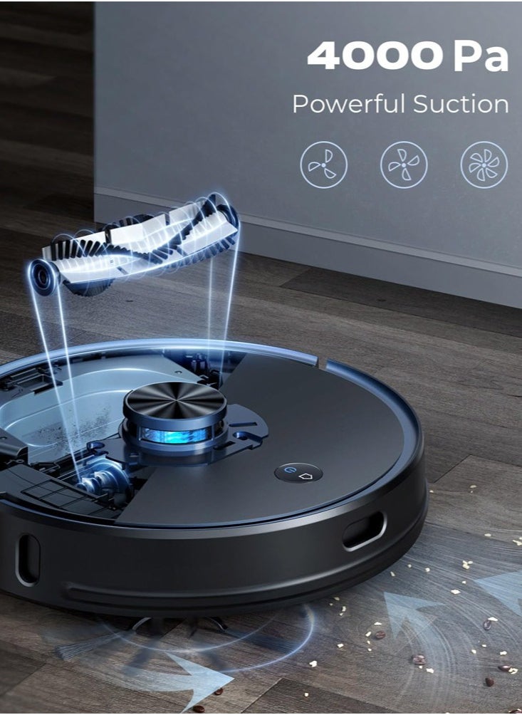 Joshberg - Robot Vacuum and Mop Combo, Robotic Vacuum Cleaner with Self Emptying Station,3 in 1 Robot Vacuum with Lidar Navigation,Smart App Control, Auto Mop Washing and Auto Drying for Pet Hair/Floors/Carpet - Image 1