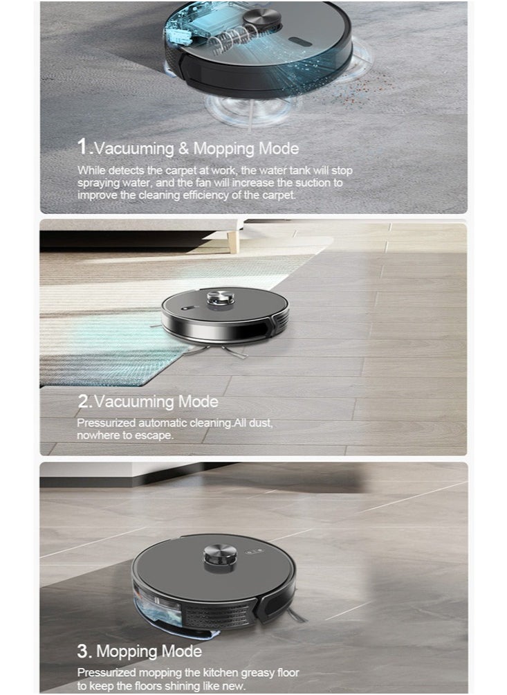 Joshberg - Robot Vacuum and Mop Combo, Robotic Vacuum Cleaner with Self Emptying Station,3 in 1 Robot Vacuum with Lidar Navigation,Smart App Control, Auto Mop Washing and Auto Drying for Pet Hair/Floors/Carpet - Image 1