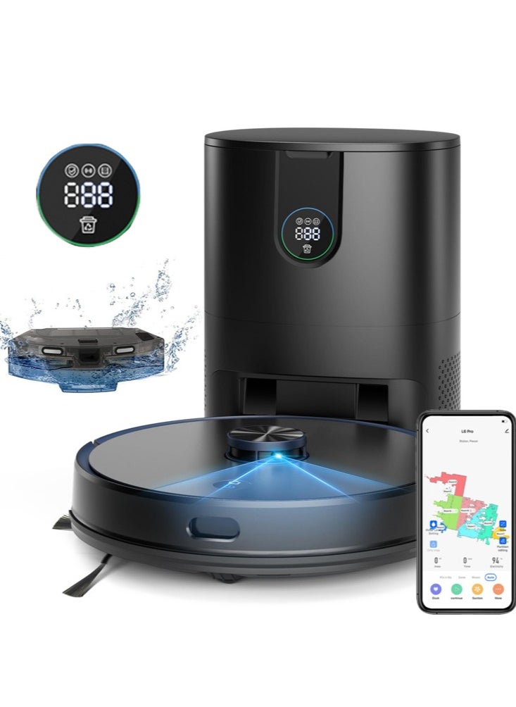 Joshberg - Robot Vacuum and Mop Combo, Robotic Vacuum Cleaner with Self Emptying Station,3 in 1 Robot Vacuum with Lidar Navigation,Smart App Control, Auto Mop Washing and Auto Drying for Pet Hair/Floors/Carpet - Image 1