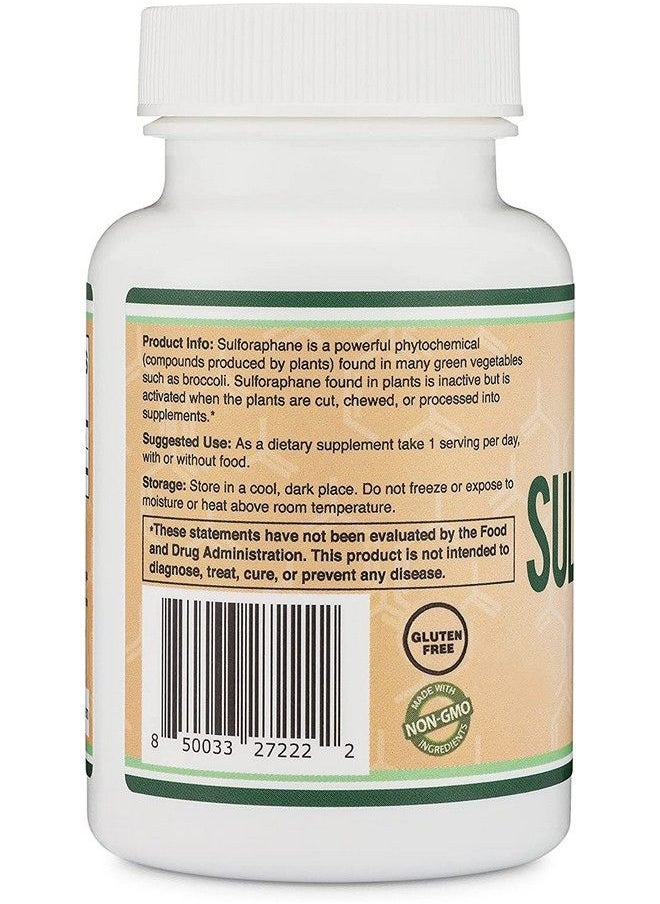 Double Wood Supplements - Sulforaphane Supplement 20Mg Of Activated And Stabilized Sulforaphane Per Serving (120 Capsules) Potent Broccoli Extract For Healthy Aging (Derived From Broccoli Sprouts Vegan Safe) By Double Wood - Image 1