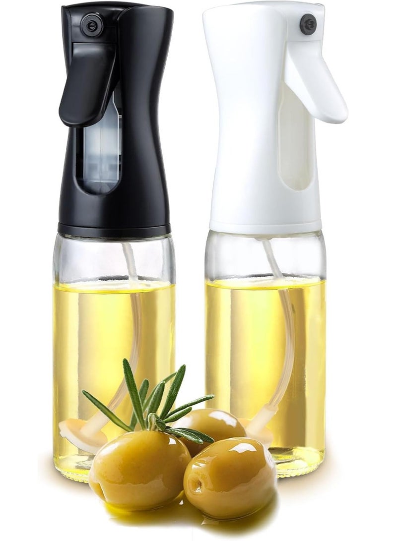 (2 pieces) of refillable sprayer practical and easy to use sprayer oil vinegar and water sprayer used for healthy cooking such as grilling and frying in the air fryer capacity 220 ml (color may vary) - Image 1