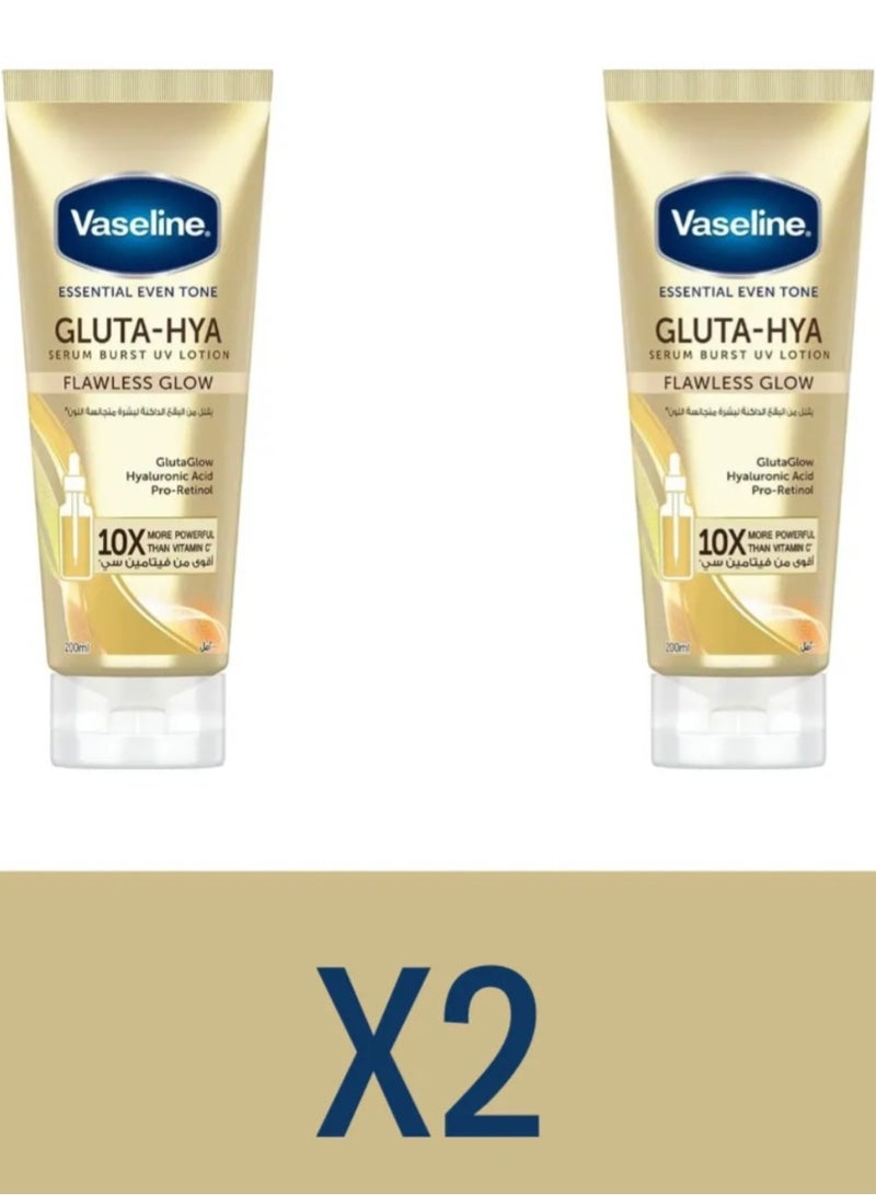 Vaseline Gluta-Hya Serum Burst Lotion Flawless Glow, 200ml*2p
