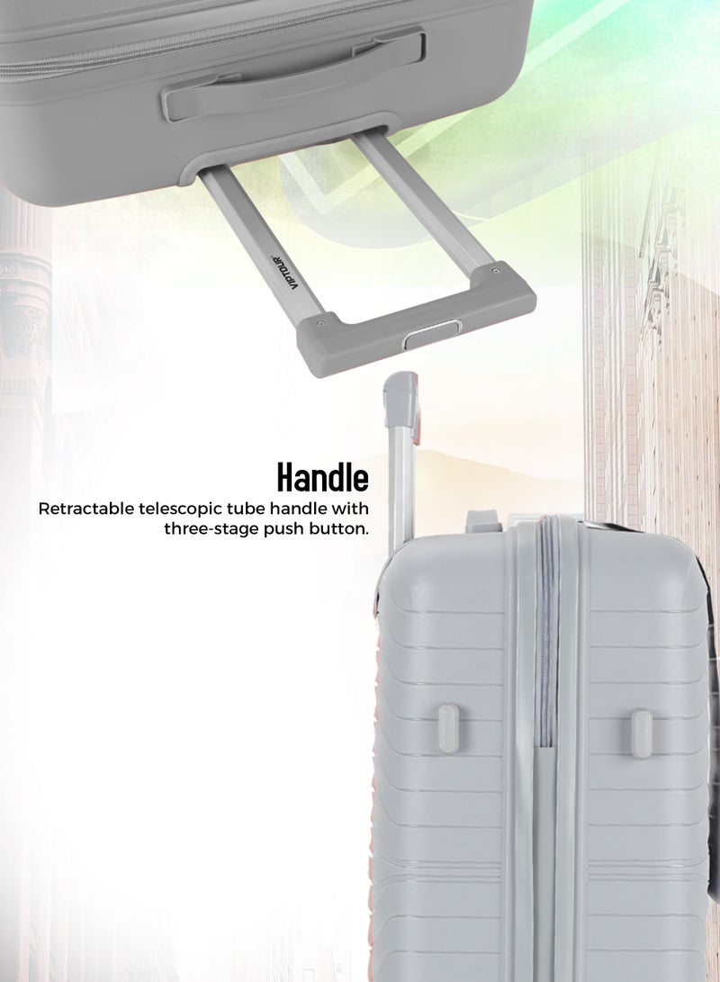 فيبتور مجموعة حقائب سفر بعجلات من 3 قطع مصنوعة من مادة البولي بروبيلين الصلبة وعجلات دوارة مع قفل إدارة أمن النقل - Image 4