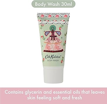 Cath Kidston كريم يد كاث كيدستون وكريم للجسم وغسول للجسم 3x 30 مل وصابون معطر 100 جرام وحقيبة سحب لجميع مستلزمات الجمال أثناء السفر خالية من القسوة وصديقة للنباتات هدية لها - Image 5