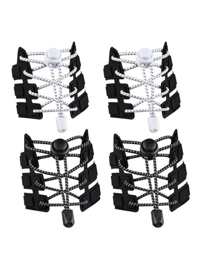 إسكدنيا 2 زوجًا من الأحزمة اللاصقة الديناميكية للأحذية دون القيادة، الأحزمة المتنقلة تناسب جميع أحذية البالغين والأطفال - Image 1