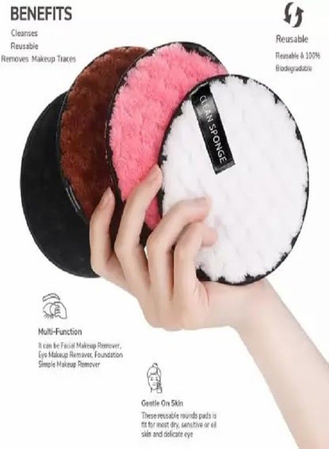 Glamezone Makeup Remover Pads,Ultra-Soft,Reusable, Microfiber Pad, wipes Pack of 3 - Image 3