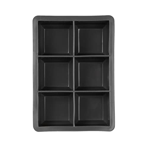 Tovolo Large 2” King Cube Ice Tray Charcoal Gray Ice Cube Trays for Whiskey Cocktails Smoothies, Big Square Ice Cube Mold Silicone Freezer Tray for Perfect Rock Cubes BPA Free Dishwasher Safe - Image 5