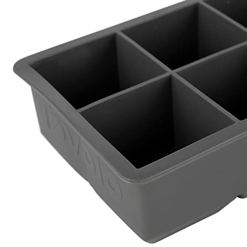 Tovolo Large 2” King Cube Ice Tray Charcoal Gray Ice Cube Trays for Whiskey Cocktails Smoothies, Big Square Ice Cube Mold Silicone Freezer Tray for Perfect Rock Cubes BPA Free Dishwasher Safe - Image 4