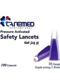 CAREMED 100 pieces Safety and Sterile Painless Lancets (30 G - 1.6 mm)  - Image 5
