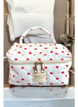 Bahels Viral Heart Pattern Travel Makeup Bag  - Image 1