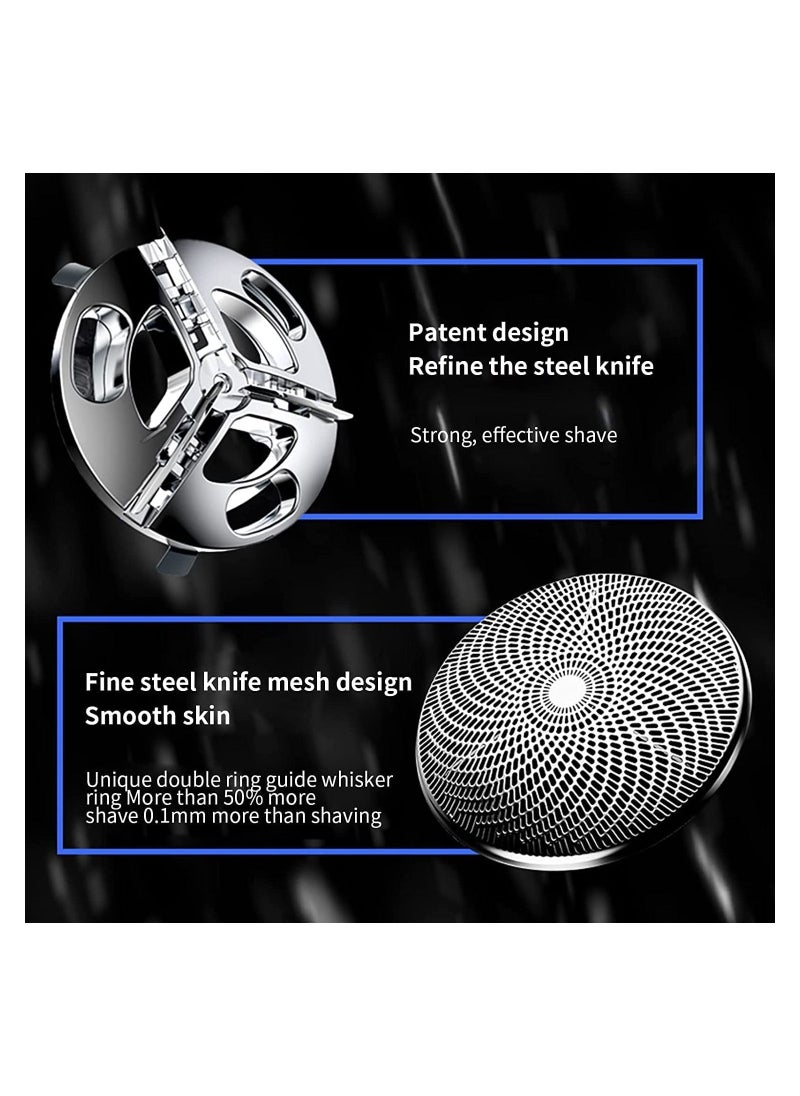 SYOSI - Mini-Shave Portable Electric Shaver,Electric Razor for Men,Pocket Size Mini Shaver,USB Rechargeable Shaver with Led Display & Suspension Hole,for Home, Car, Travel (Black) - Image 1