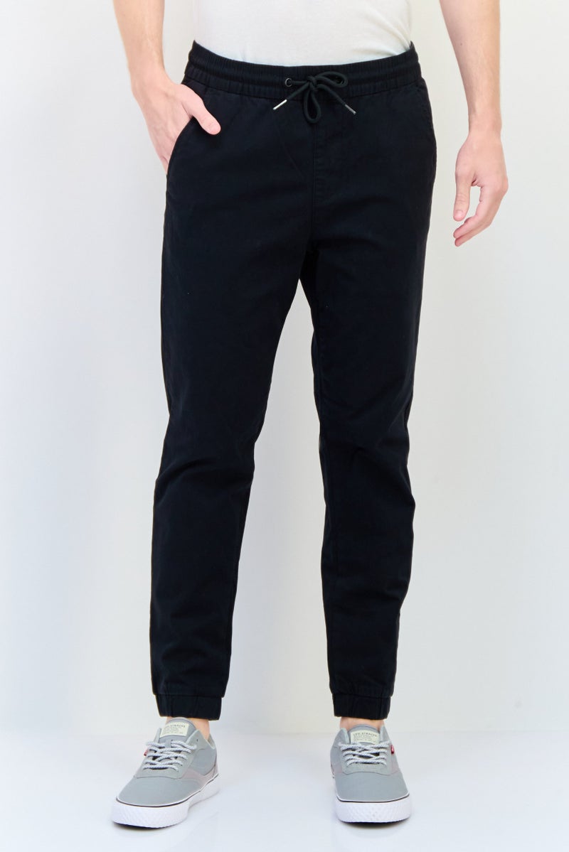 Celio Men Regular Fit Solid Jogger Pants, Black  - Image 1