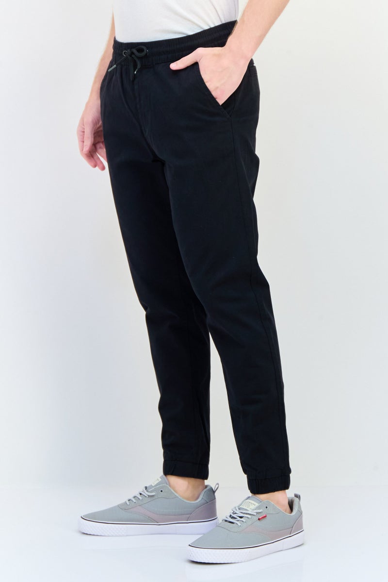 Celio Men Regular Fit Solid Jogger Pants, Black  - Image 2