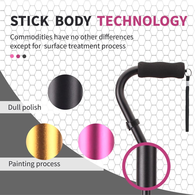 LIXIANG Walking Cane 3 in1 - Adjustable Lightweight Walking Sticks from 29-37 Inches,Balancing Mobility Aid for Men and Women - Image 4