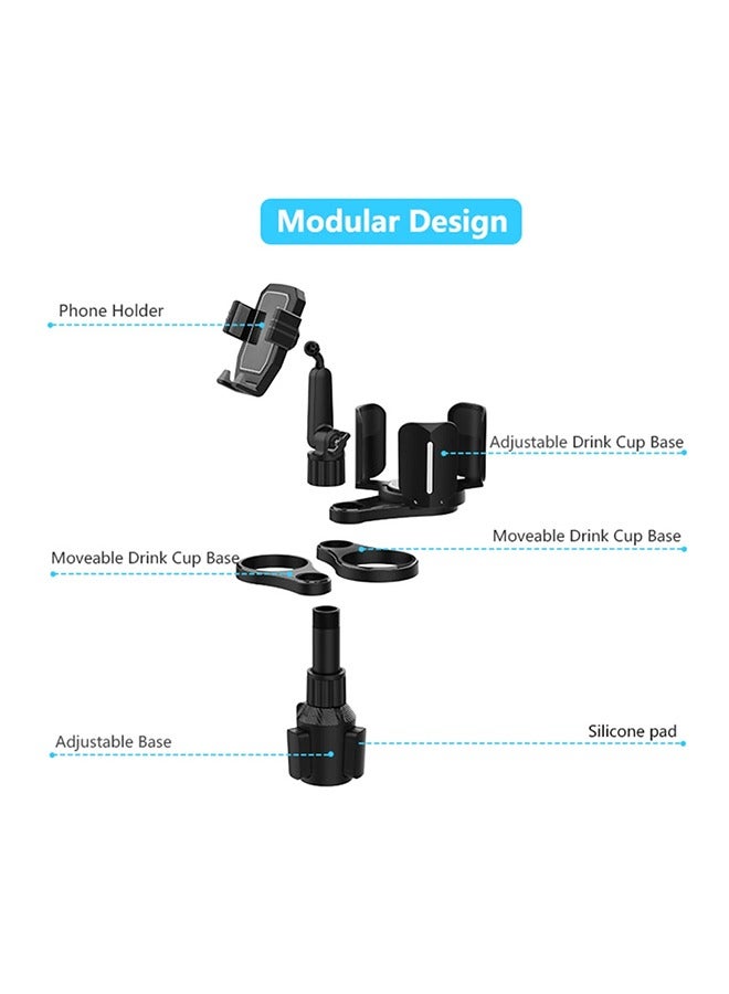 Car cup holder with a detachable rotating food tray in addition to 2 small cup slots and a large cup slot /CUP-B04 - Image 3
