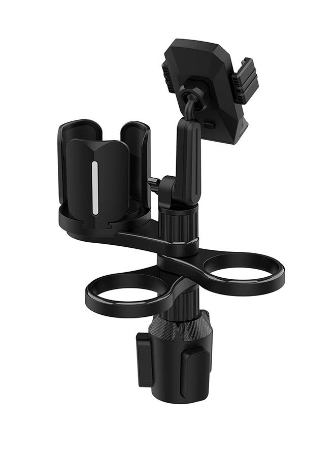 Car cup holder with a detachable rotating food tray in addition to 2 small cup slots and a large cup slot /CUP-B04 - Image 2