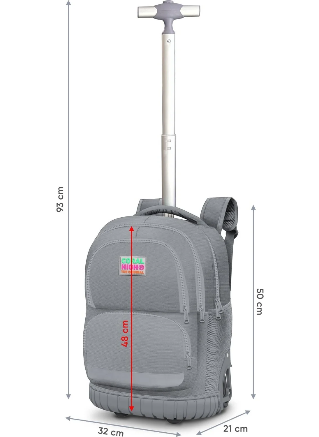 كورال هاي Kids Unicorn Patterned, Navy Blue Color, Two-Stage Squeegee, Backpack and School Bag 24023