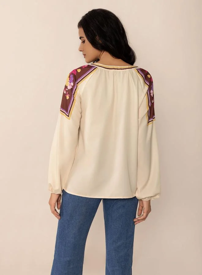 Take Two Floral Print Long Sleeve Top