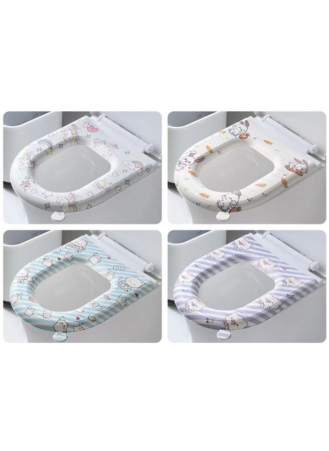 NKX Set of 4 Washable Waterproof Toilet Seat Cover  - Image 1