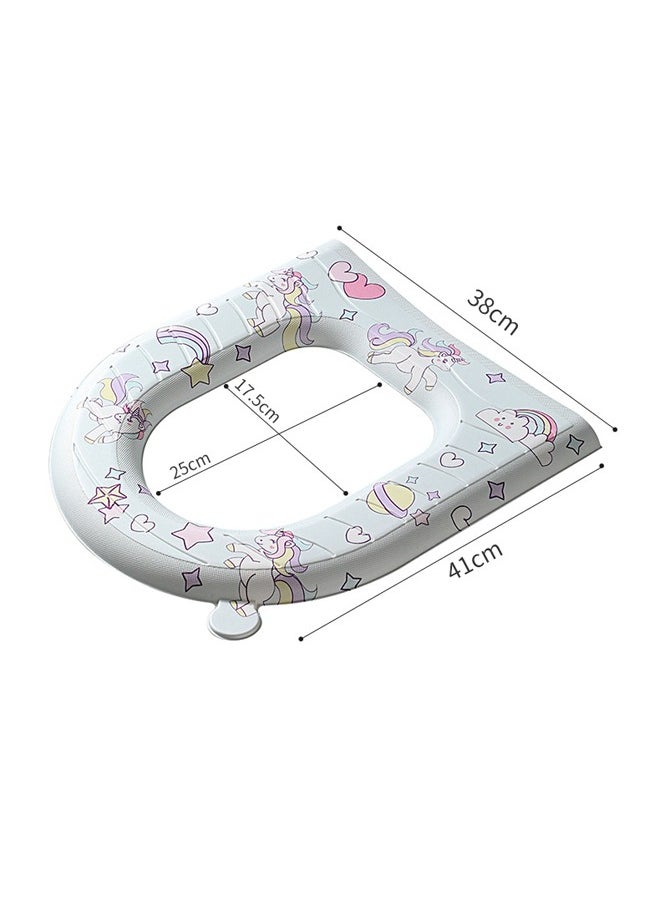 NKX Set of 4 Washable Waterproof Toilet Seat Cover  - Image 4