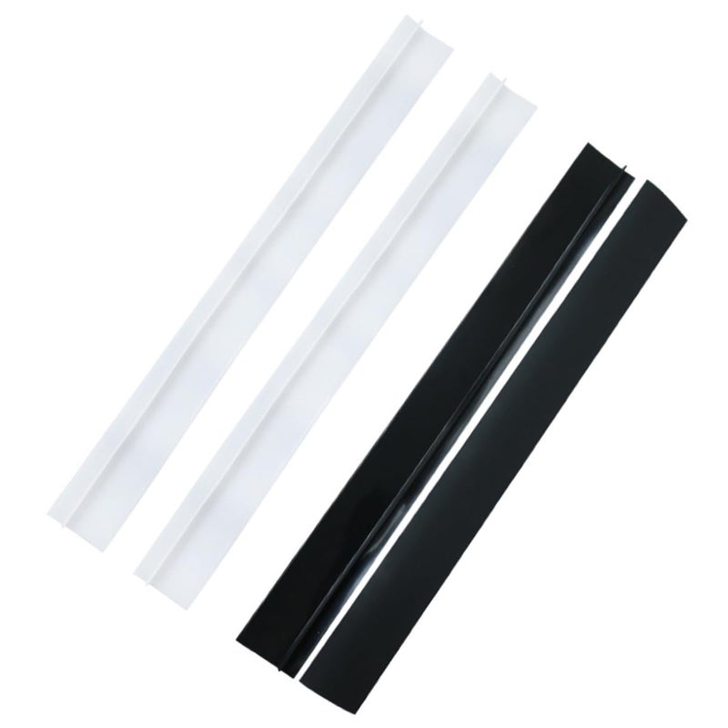 Vosarea 4pcs Stove Edge Gap Cover Silicone Gap Strip for Kitchen Worktop Sealing Tape Dishwasher Safe Easy to Clean - Image 1