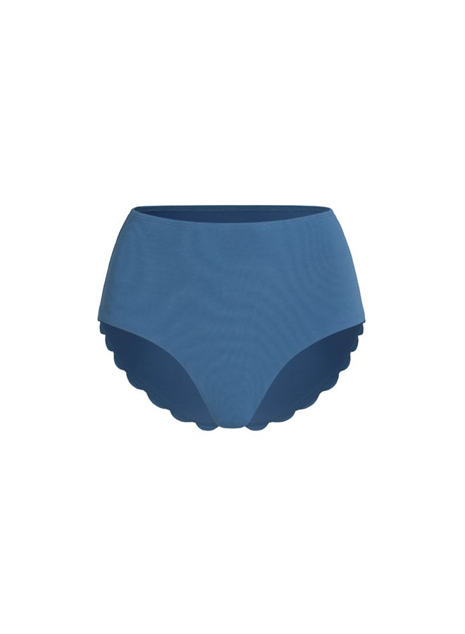hunkemoller Scallop High Waist Rio Bikini Bottom - Image 3