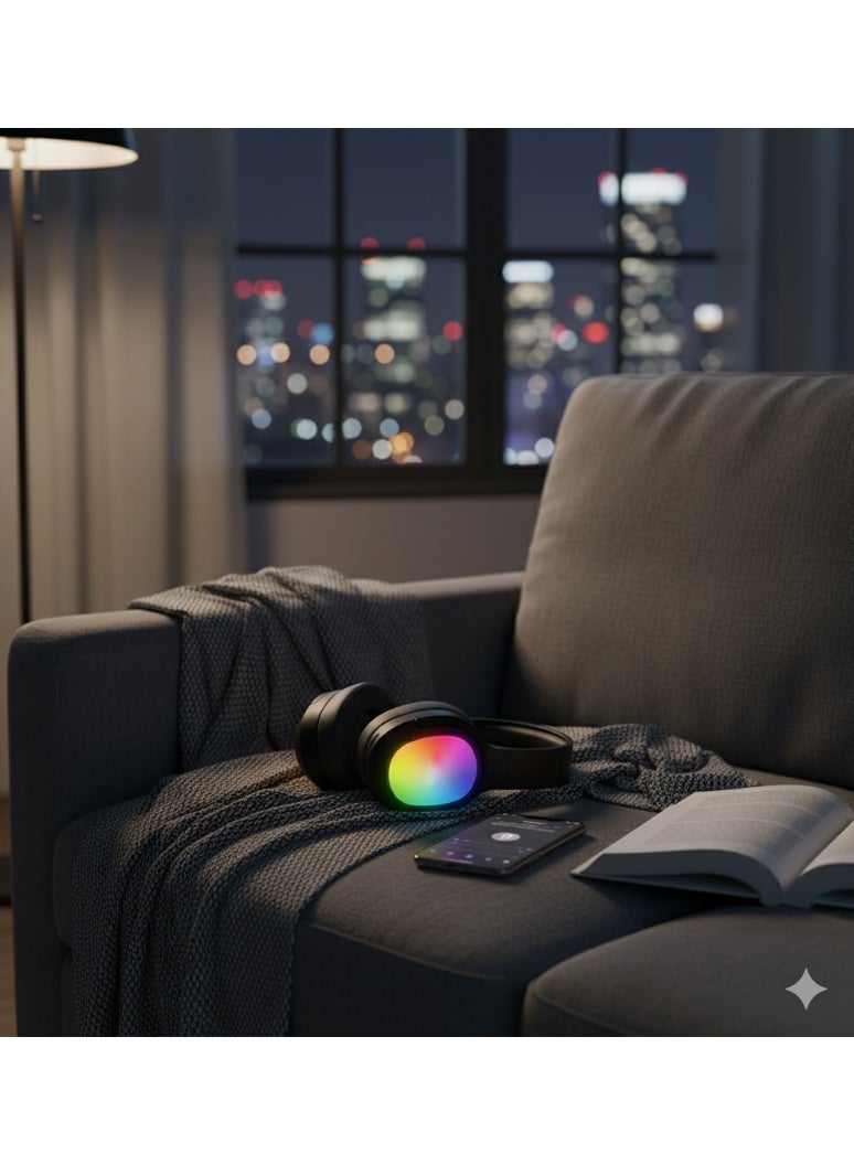 سماعة رأس سلكية LS-257 ستيريو – صوت عالي الوضوح – تصميم مريح يناسب الموسيقى والألعاب والأفلام – لون اسود - Image 3