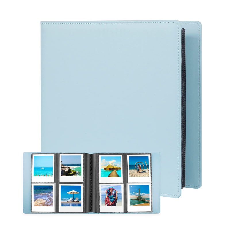 192 Pockets Photo Album for Polaroid 600 Itype Pictures Large Photo Album for Polaroid iType 600 SX70 Instant Photos Picture Book Capacity 192 Photos for Fujifilm Wide Instant Camera Blue