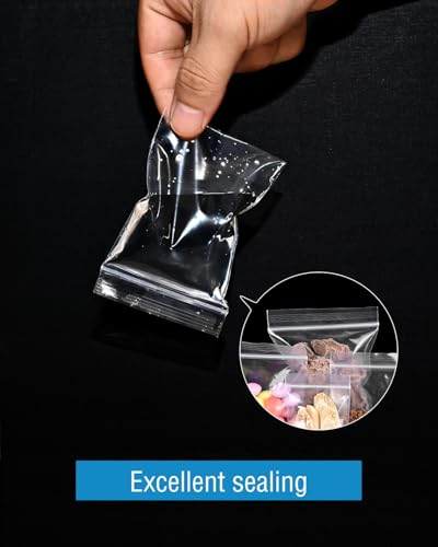 SOTMALTK 500 PCS Small Plastic Bags, Mini Resealable Bags, 4 Different Sizes Small Jewelry Clear Storage Poly Bag for Packaging, Candy, Pill - Image 4