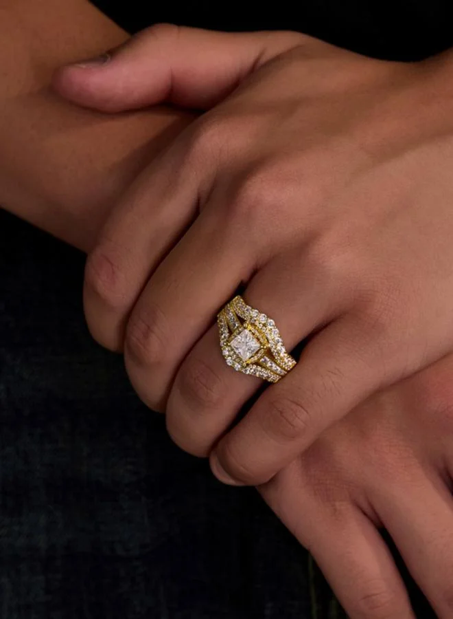 Take Two Embellished Wide Band Ring