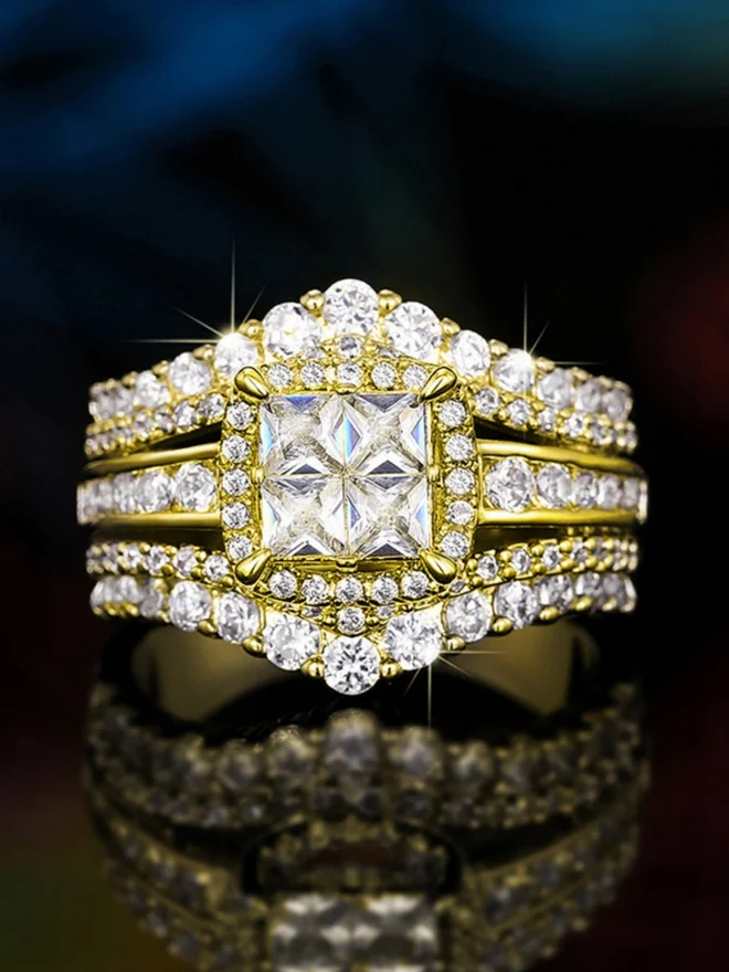 Styli  Embellished Wide Band Ring for Women | Best Price UAE