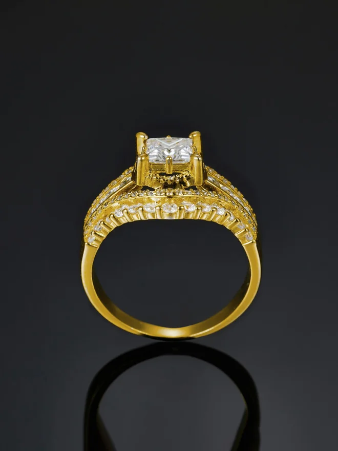 Styli  Embellished Wide Band Ring for Women | Best Price UAE