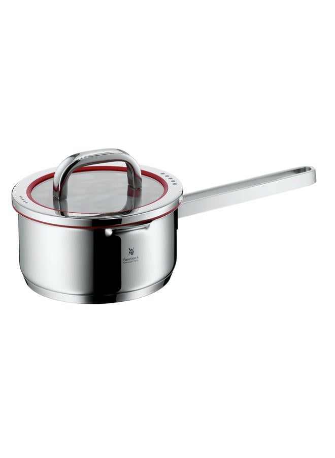 WMF sauce pan Ø 16 cm approx. 1,4l Function 4 Inside scaling lid - pour off or decant liquids without spilling to keep your dishes and cooker clean. Made in Germany hollow side handles glass lid - Image 1