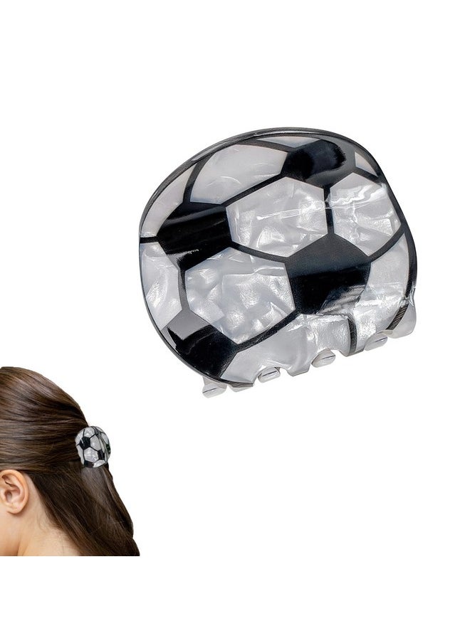 AEGYPIUS AEGYPIUS Football Hair Clip, 2.36 x 2.28 Inches PVC Small Hair Clips Football Hair Clips for Women Small, Football Hair Accessories Football Claw Clip Small Clips for Hair Football Clip for Women  - Image 1