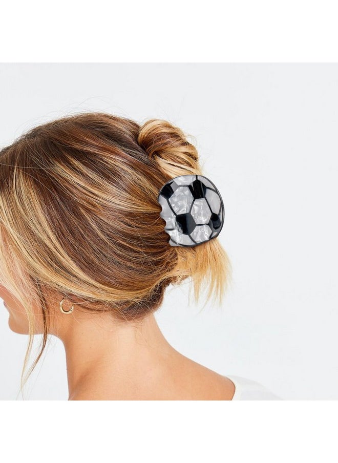 AEGYPIUS AEGYPIUS Football Hair Clip, 2.36 x 2.28 Inches PVC Small Hair Clips Football Hair Clips for Women Small, Football Hair Accessories Football Claw Clip Small Clips for Hair Football Clip for Women  - Image 4