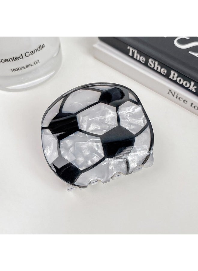 AEGYPIUS AEGYPIUS Football Hair Clip, 2.36 x 2.28 Inches PVC Small Hair Clips Football Hair Clips for Women Small, Football Hair Accessories Football Claw Clip Small Clips for Hair Football Clip for Women  - Image 5