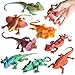 SCAHOW 8PCS Plastic Squishy Lizard Toys Stretchy Rubber Figures Realistic Soft Reptile Toys for Kids Party Decoration Figurines Set - Image 2