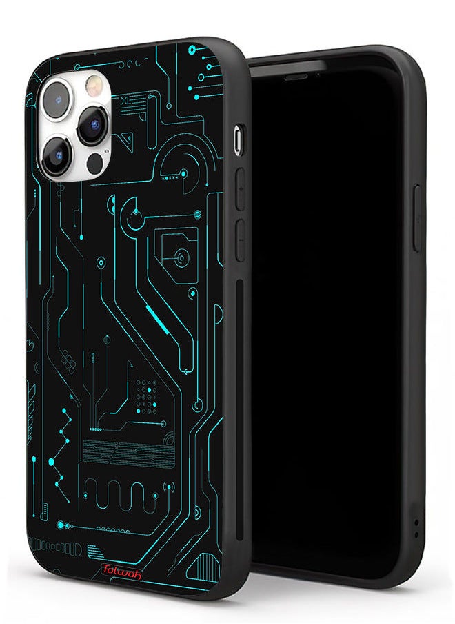 Tolwak - Apple iPhone 11 Pro Max Protective Case Digital Art Circuits Minimalism Multiple Display - Image 1